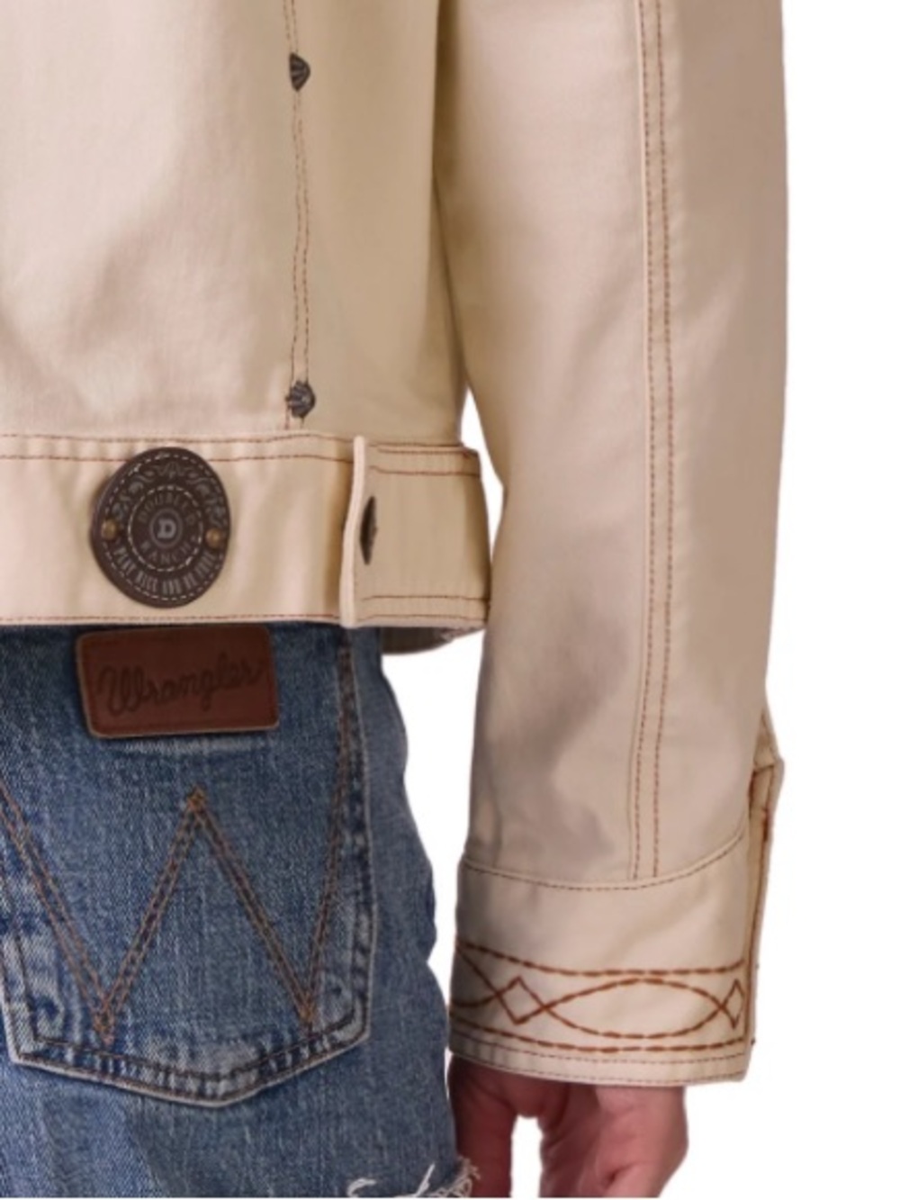 Double D Ranch Lead Steer jacket leather collar Embroidered longhorn Rtl 595 NWT - Picture 9 of 16
